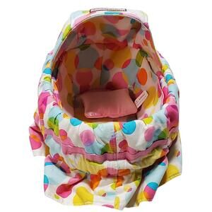 Penelope Peapod Wicker Basket Bassinet Rainbow Polka Dot